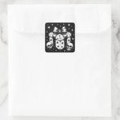 Spooky-Geschenk Quadratischer Aufkleber (Tasche)