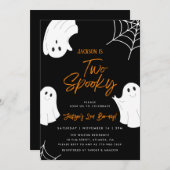 Spooky Ghost 2. Geburtstag Einladung (Vorne/Hinten)