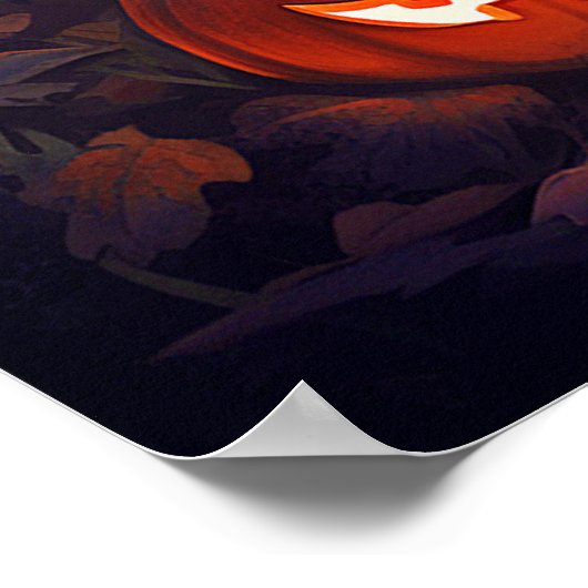 Spooky Ghost Art Poster (Ecke)