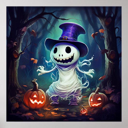 Spooky Ghost Art Poster (Vorne)