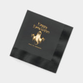 Spooky Ghost Black Halloween-Party Servietten Mit Folie (Links)