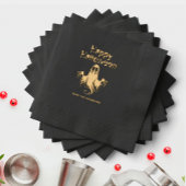 Spooky Ghost Black Halloween-Party Servietten Mit Folie
