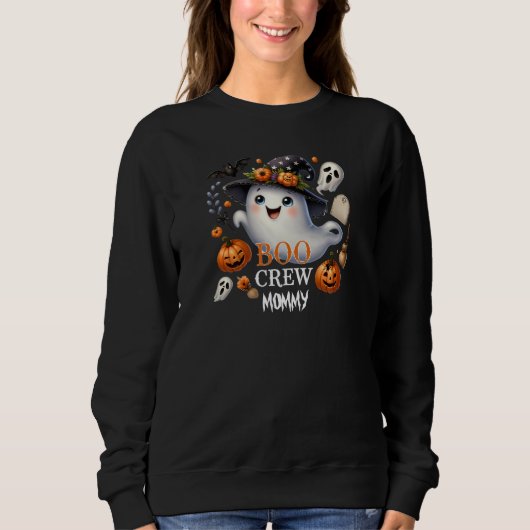 Spooky Ghost Boo Crew Halloween Sweatshirt (Vorderseite)