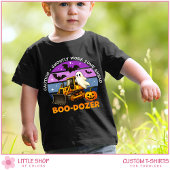 Spooky Ghost Bulldozer Anpassbare Halloween Kleinkind T-shirt
