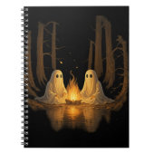 Spooky Ghost Campfire Nachtwald Kunst - Halloween Notizblock (Vorderseite)