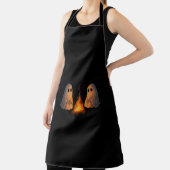 Spooky Ghost Campfire Nachtwald Kunst - Halloween Schürze (InSitu)