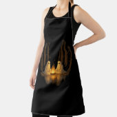 Spooky Ghost Campfire Nachtwald Kunst - Halloween Schürze (InSitu)