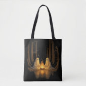 Spooky Ghost Campfire Nachtwald Kunst - Halloween Tasche (Vorderseite)