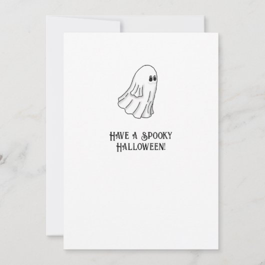 Spooky Ghost Card Einladung (Rückseite)