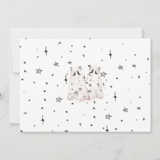 Spooky Ghost Cat Card "Punk Stars" Einladung