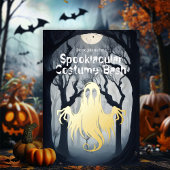 Spooky Ghost Costume und Cocktails Halloween-Party Folieneinladung