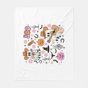 Spooky Ghost Cowboy Niedlich Halloween Boo Western Fleecedecke