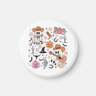 Spooky Ghost Cowboy Niedlich Halloween Boo Western Magnet