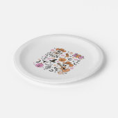 Spooky Ghost Cowboy Niedlich Halloween Boo Western Pappteller (Schrägansicht)