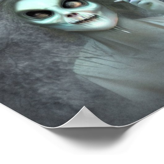 Spooky Ghost Creepy Poster (Ecke)