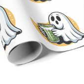 Spooky Ghost Drinks Matcha Halloween Geschenkpapier (Rolleneckpunkt)