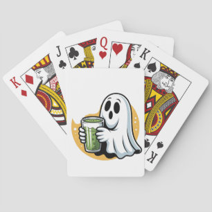 Spooky Ghost Drinks Matcha Halloween Spielkarten