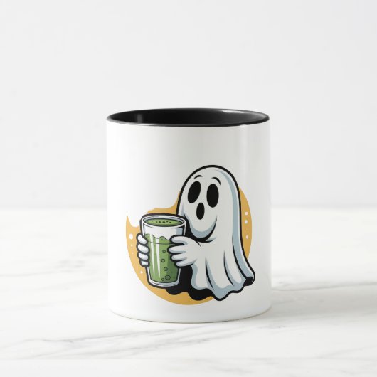 Spooky Ghost Drinks Matcha Halloween Tasse (Zentrum)