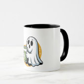 Spooky Ghost Drinks Matcha Halloween Tasse (VorderseiteRechts)