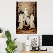 Spooky Ghost Family Vita Halloween Poster (Heimbüro)