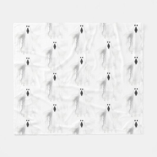 Spooky Ghost Fleecedecke (Vorderseite (Horizontal))