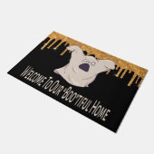 Spooky Ghost Funny Halloween Willkommen Fußmatte (Schrägansicht)