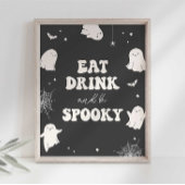 Spooky Ghost gegessen Drink wird Spooky Halloween- Poster