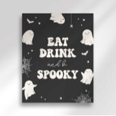 Spooky Ghost gegessen Drink wird Spooky Halloween- Poster
