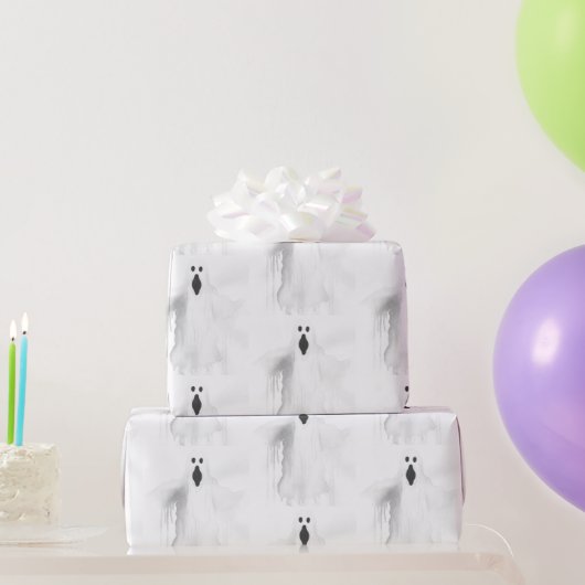 Spooky Ghost Geschenkpapier (Partygeschenke)