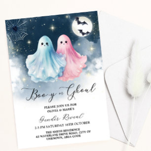 Spooky Ghost Ghoul Halloween Gender Reveal Einladung