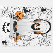 Spooky Ghost Glow Throw Blanket Fleecedecke (Vorderseite (Horizontal))