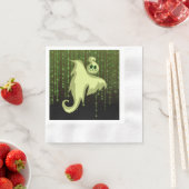 Spooky Ghost Green String Lights Luncheon Napkins Serviette (Beispiel)