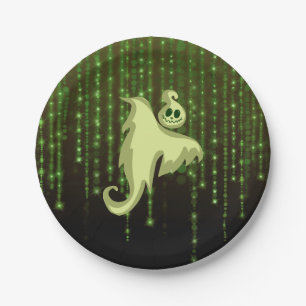 Spooky Ghost Green String Lights Paper-Teller Pappteller