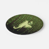 Spooky Ghost Green String Lights Paper-Teller Pappteller (Schrägansicht)