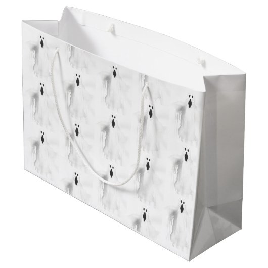 Spooky Ghost Große Geschenktüte (Rückseite Schrägansicht)