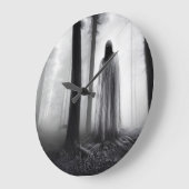 Spooky Ghost Große Wanduhr (Winkel)