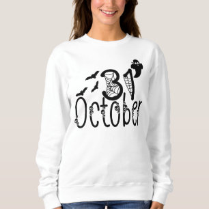 Spooky Ghost Halloween 31. Oktober Sweatshirt