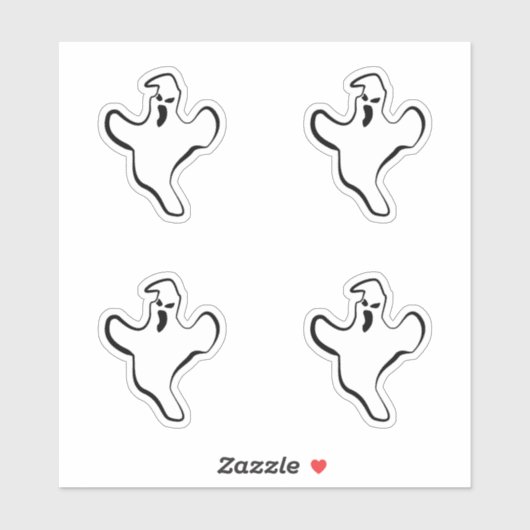 Spooky Ghost Halloween Aufkleber (Blatt)