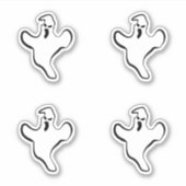 Spooky Ghost Halloween Aufkleber (Vorderseite)