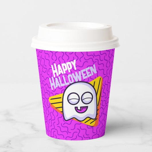 Spooky Ghost Halloween Cups - purple Pappbecher (Vorderseite)