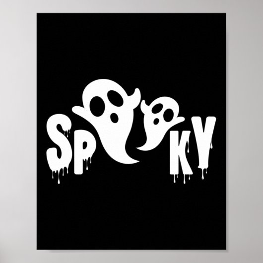 Spooky Ghost - Halloween-Design Poster (Vorne)
