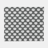 Spooky Ghost Halloween Fleecedecke (Vorderseite (Horizontal))