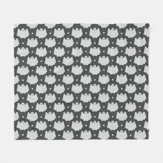 Spooky Ghost Halloween Fleecedecke (Vorderseite (Horizontal))