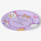 Spooky Ghost Halloween Geburtstagspapier-Teller Pappteller (Schrägansicht)