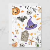 Spooky Ghost Halloween Geburtstagsparty Einladung (Rückseite)