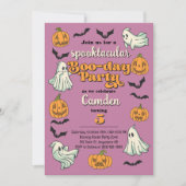 Spooky Ghost Halloween Herbst Geburtstagsparty Einladung (Vorderseite)