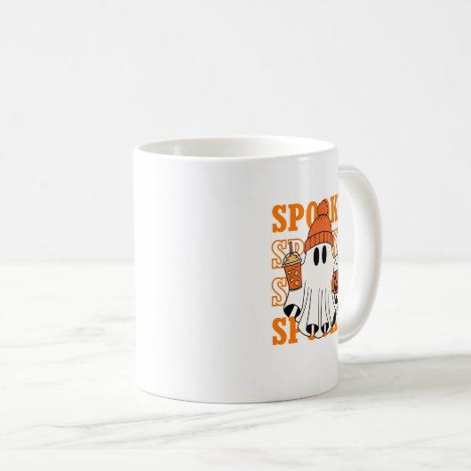 Spooky Ghost Halloween Kaffeedesign Kaffeetasse (VorderseiteRechts)