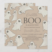 Spooky Ghost Halloween Kinderdusche Einladung (Vorne/Hinten)