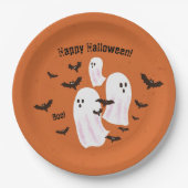 Spooky Ghost Halloween Paper Party Teller (Vorderseite)