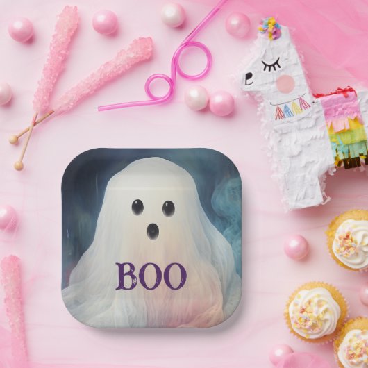 Spooky Ghost Halloween Pappteller (Party)